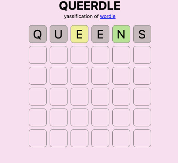 Daily Queerdle #133 May 18 2022 Answers
